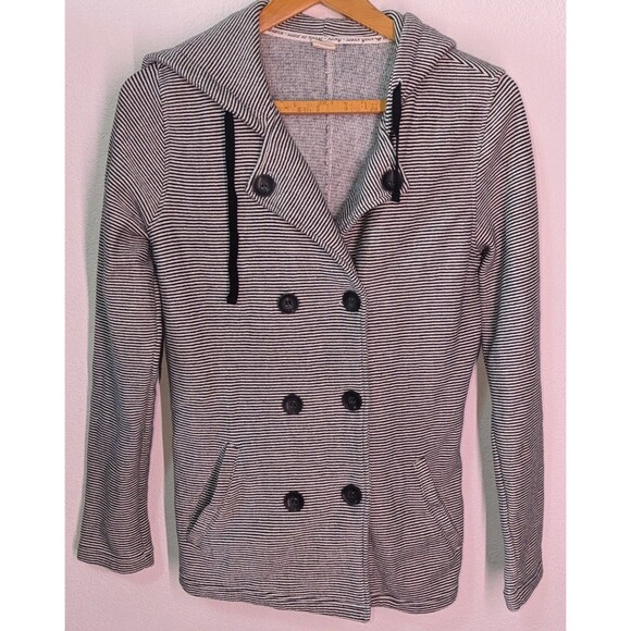 Jackets & Blazers - Roxy The Cuddle jacket Hooded Peacoat Striped Nautical Women's Size Large (597